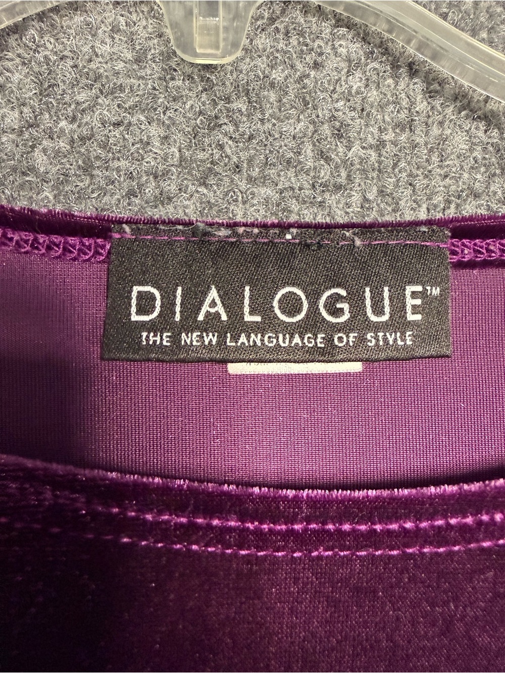 Velvet Long-Sleeve Top — Dialogue Women's Purple - Picture 3 of 7